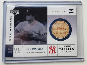2001 Upper Deck Legends of New York - Game-Used Bats #LYB-LP Lou Piniella  Front