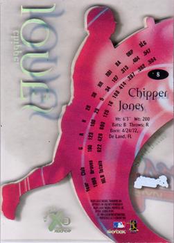 1999 SkyBox E-X Century #8 Chipper Jones Back