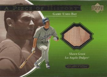 2001 Upper Deck Ovation - A Piece of History #SG Shawn Green  Front