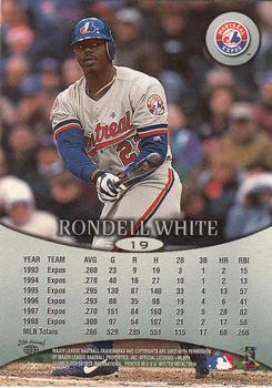 1999 SkyBox Molten Metal #19 Rondell White Back