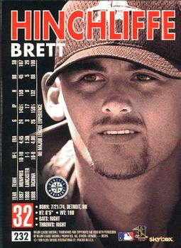 1999 SkyBox Premium #232 Brett Hinchliffe Back