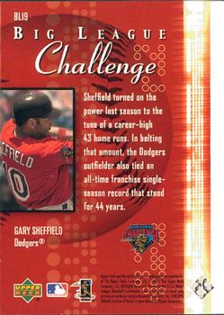 2001 Upper Deck Sweet Spot - Big League Challenge #BL19 Gary Sheffield  Back