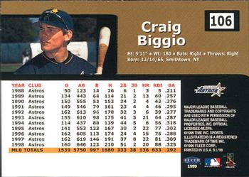 1999 Sports Illustrated #106 Craig Biggio Back