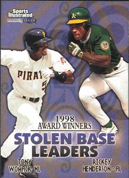 1999 Sports Illustrated #13 Stolen Base Leaders (Tony Womack / Rickey Henderson) Front