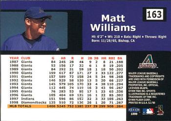 1999 Sports Illustrated #163 Matt Williams Back