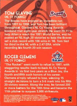 1999 Sports Illustrated #19 Cy Young Award (Tom Glavine / Roger Clemens) Back
