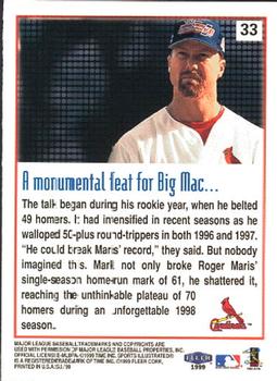 1999 Sports Illustrated #33 Mark McGwire Back