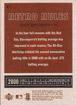 2001 Upper Deck Vintage - Retro Rules #R1 Nomar Garciaparra  Back