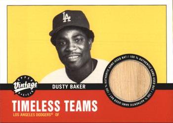 2001 Upper Deck Vintage - Timeless Teams #LA-DB Dusty Baker Front