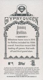 2011 Topps Gypsy Queen - Mini Box Variations #47 Jimmy Rollins Back