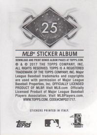 2017 Topps Stickers #25 Stephen Vogt Back
