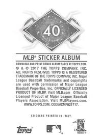 2017 Topps Stickers #40 Mike Napoli Back