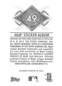 2017 Topps Stickers #49 Robinson Cano Back
