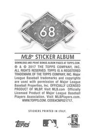 2017 Topps Stickers #68 Mitch Moreland Back