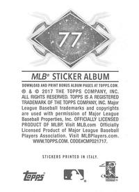 2017 Topps Stickers #77 Logan Forsythe Back
