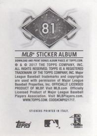 2017 Topps Stickers #81 Blake Snell Back