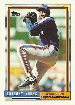 1992 Topps Major League Debut 1991 #190 Anthony Young Front