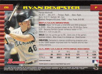 2002 Bowman - Gold #26 Ryan Dempster  Back