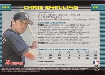 2002 Bowman - Gold #249 Chris Snelling  Back