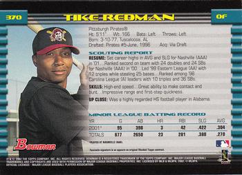 2002 Bowman - Gold #370 Tike Redman  Back