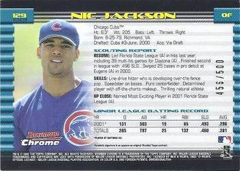 2002 Bowman Chrome - Refractors #129 Nic Jackson  Back