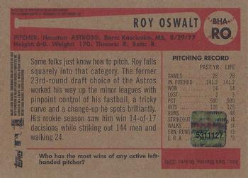 2002 Bowman Heritage - Autographs #BHA-RO Roy Oswalt Back