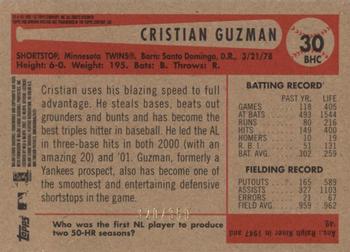 2002 Bowman Heritage - Chrome Refractors #30BHC Cristian Guzman  Back
