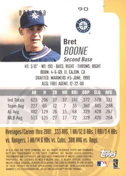 2002 Bowman's Best - Blue #90 Bret Boone  Back
