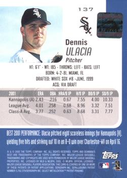 2002 Bowman's Best - Blue #137 Dennis Ulacia Back