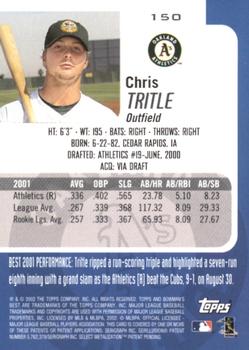 2002 Bowman's Best - Blue #150 Chris Tritle Back