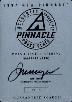 1997 New Pinnacle - Spellbound Press Plates Back Magenta #2CR Cal Ripken Jr. Back
