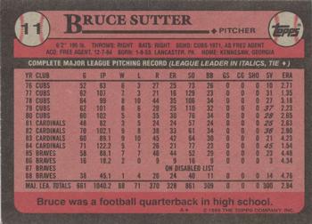 1989 Topps #11 Bruce Sutter Back