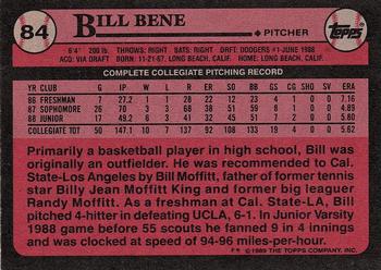 1989 Topps #84 Bill Bene Back