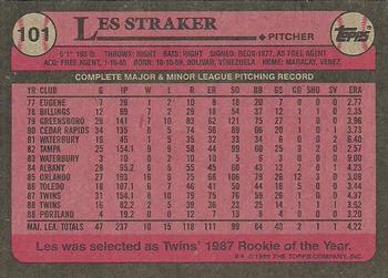 1989 Topps #101 Les Straker Back