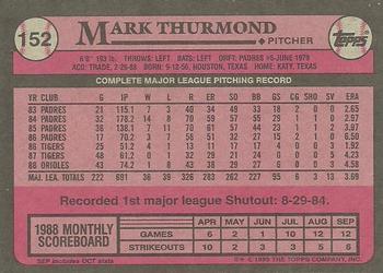 1989 Topps #152 Mark Thurmond Back