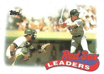 1989 Topps #321 Red Sox Leaders Front