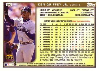 1999 Topps #100 Ken Griffey Jr. Back
