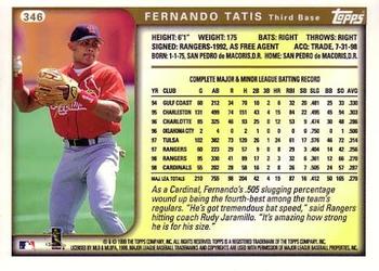 1999 Topps #346 Fernando Tatis Back