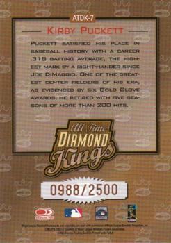 2002 Donruss - All-Time Diamond Kings #ATDK-7 Kirby Puckett  Back