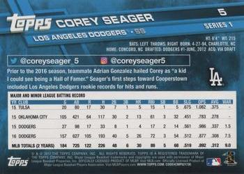 2017 Topps #5 Corey Seager Back