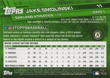 2017 Topps #11 Jake Smolinski Back