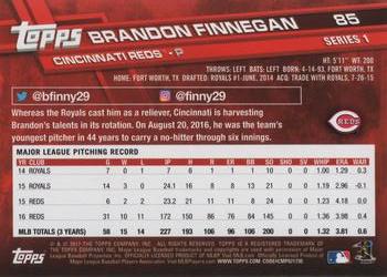 2017 Topps #85 Brandon Finnegan Back