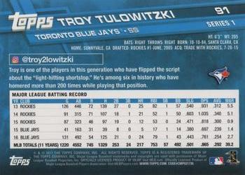 2017 Topps #91 Troy Tulowitzki Back