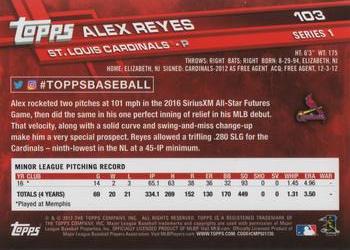 2017 Topps #103 Alex Reyes Back