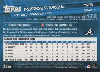 2017 Topps #129 Adonis Garcia Back