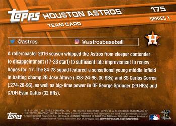 2017 Topps #175 Houston Astros Back