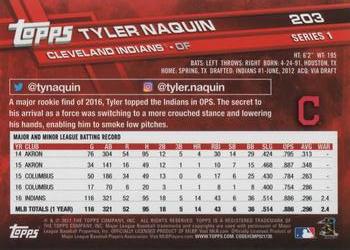 2017 Topps #203 Tyler Naquin Back