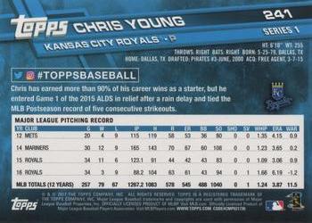 2017 Topps #241 Chris Young Back