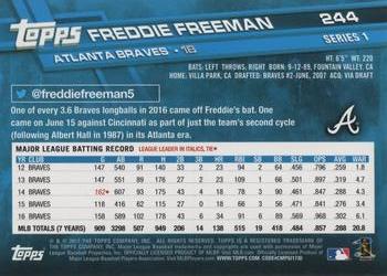 2017 Topps #244 Freddie Freeman Back