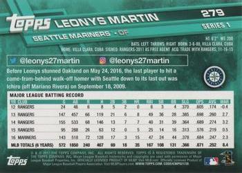 2017 Topps #279 Leonys Martin Back